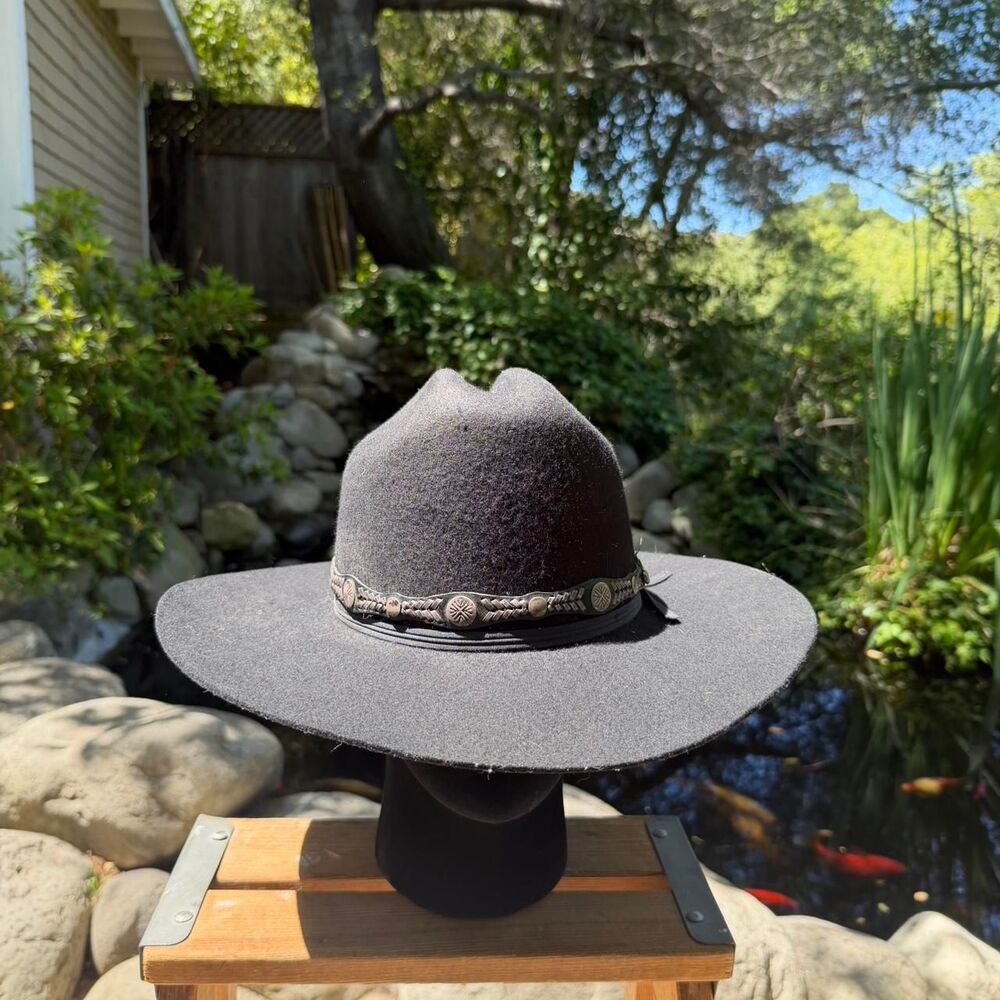 American-vintage Men's Black and Grey Hat